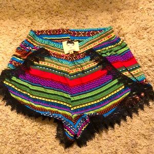 GIRL REVOLUTION shorts. Soft, flowy, boho.